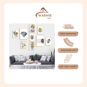 Bộ Tranh Treo Tường Hình Học Hiện Đại – Tranh Warmie Decor
