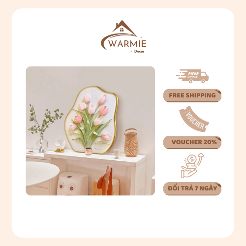 Tranh Treo Tường Hoa Vàng Nghệ Thuật – Vintage Warmie Decor