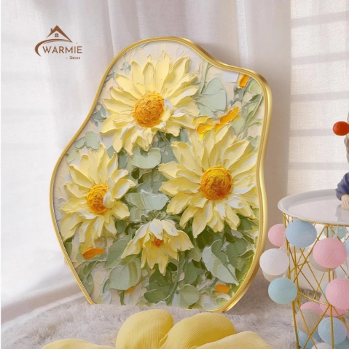 Tranh Treo Tường Hoa Vàng Nghệ Thuật – Vintage Warmie Decor - Ảnh 2