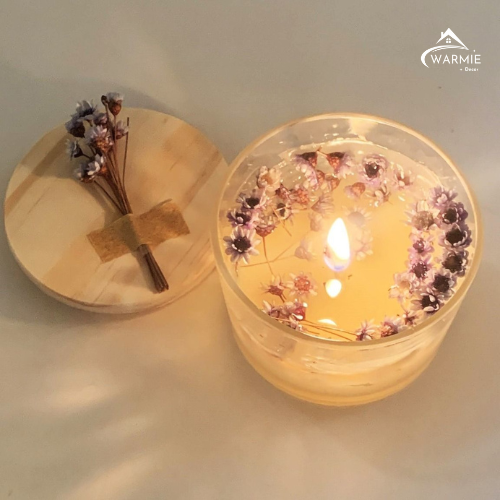 Nến thơm hoa oải hương khô - Warmiedecor - Ảnh 4