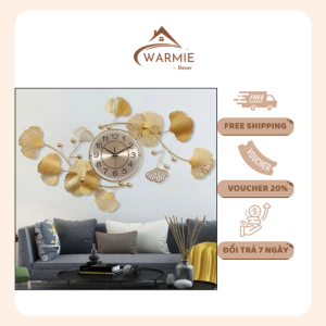 Đồng hồ treo tường trang trí hoa lá