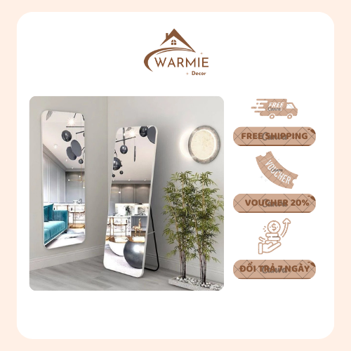 Gương soi toàn thân chống vỡ siêu nét có chân tựa